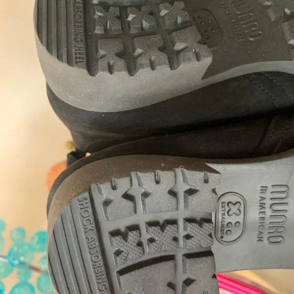 Munroe Black Ankle Boots Suede & Stretch  Fabric 8 - Picture 6 of 8